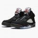 Air Jordans 5 Retro Black Metallic Black/Metallic Silver