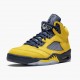 Air Jordans 5 Retro Michigan 2019 AmarilloCollege Navy Amarillo/College Navy-Amarillo