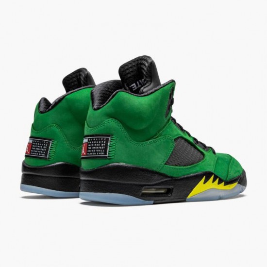 Air Jordans 5 Retro SE Oregon Green Yellow Apple Green/Black/Yellow Strike/Black