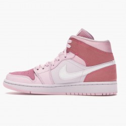 Air Jordans 1 Mid Digital Pink Shoes Womens CW5379 600 