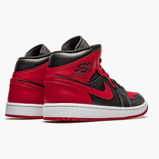 Air Jordans 1 Mid Gym Red Black Womens And Mens 554724 074 