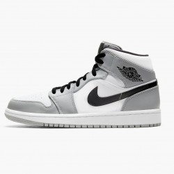 Air Jordans 1 Mid Light Smoke Grey Womens And Mens 554724 092 