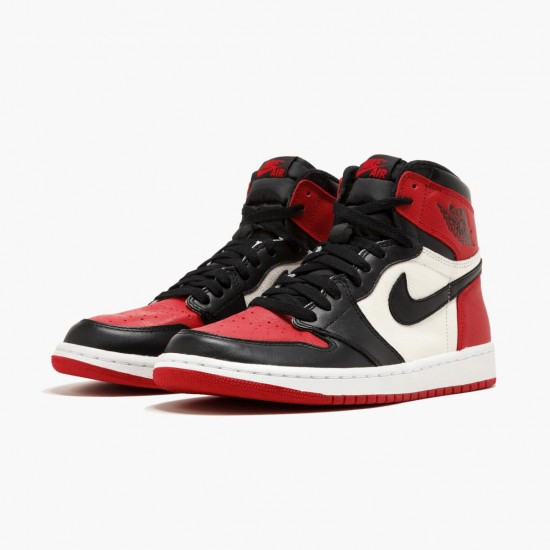 Air Jordans 1 Retro High OG Bred Toe gym red Summit White black Womens And Mens 555088 610 