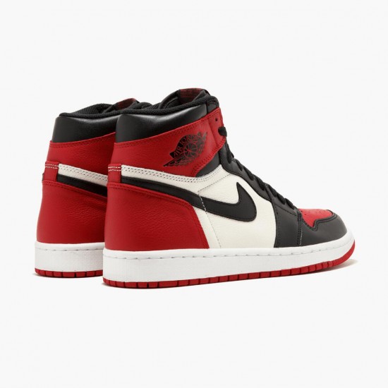 Air Jordans 1 Retro High OG Bred Toe gym red Summit White black Womens And Mens 555088 610 