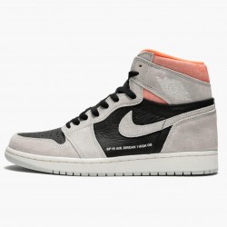 Air Jordanss 1 Retro High OG Neutral Grey Hyper Crimson Womens And Mens 555088 018 