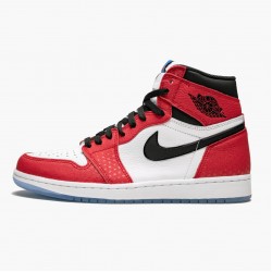 Jordans 1 Retro High Spider Man Origin Story Womens And Mens  555088 602 