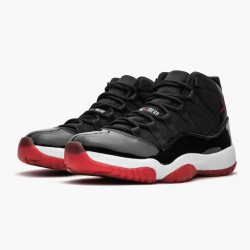 Air Jordans 11 Bred Black Varsity Red AJ11 Retro Basketball Shoes Mens 378037 010 