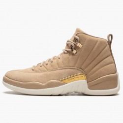Air Jordans 12 GS Vachetta Tan Metallic Gold Sail AJ12 Retro Basketball Womens AO6068 203 