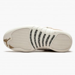 Air Jordans 12 GS Vachetta Tan Metallic Gold Sail AJ12 Retro Basketball Womens AO6068 203 