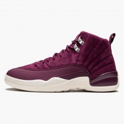 Air Jordans 12 Retro Bordeaux Sail Metallic Silver Shoes Mens 130690 617 