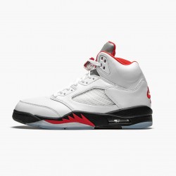 Air Jordans 5 Retro Fire Red Silver Tongue 2020 AJ5 Basketball Shoes Mens Da1911 102 