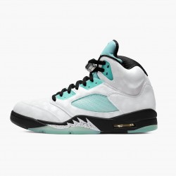 Air Jordans 5 White Black White Island Green AJ5 Basketball Shoes Mens cn2932 100 