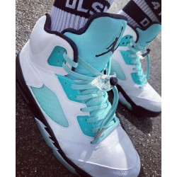 Air Jordans 5 White Black White Island Green AJ5 Basketball Shoes Mens cn2932 100 