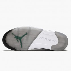 Air Jordans V 5 Retro White Emerald Green Grape Ice Shoes Womens And Mens 136027 108 