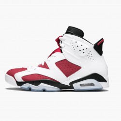 Air Jordans 6 Carmine White Black Sneakers AJ6 Retro Basketball Mens 384664 160 