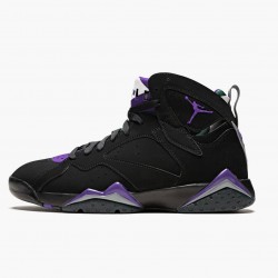 Air Jordans 7 Ray Allen Black Fierce Purple AJ7 Retro Basketball Mens 304775 053 