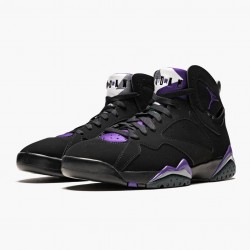 Air Jordans 7 Ray Allen Black Fierce Purple AJ7 Retro Basketball Mens 304775 053 