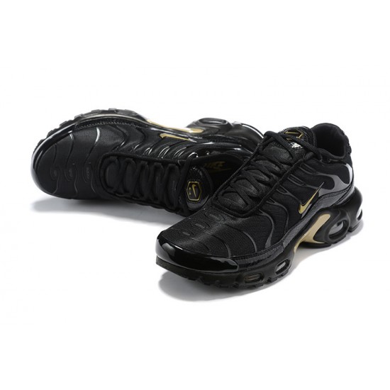 Nike Air Max Plus Tn Mens Shoes Black Gold 852630-001 Nike Air Max Plus Tn Mens Shoes Black Gold 852630-001