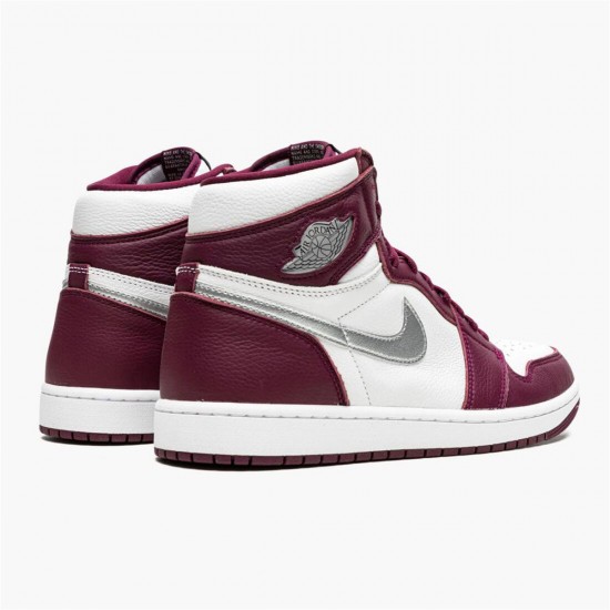 Air Jordan 1 High OG Bordeaux 555088-611 Women And Men Shoes