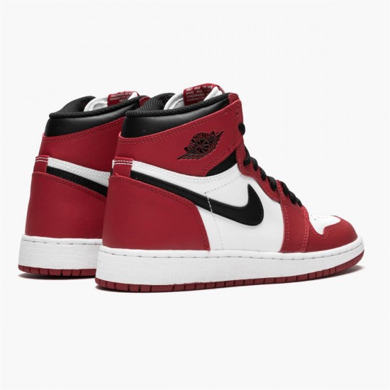 Air Jordan 1 Retro Chicago 575441-101 Unisex White/Red/Black Shoes