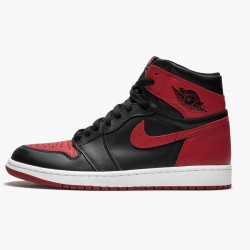 WMNS Air Jordan 1 Retro High OG Banned Bred Basketball Mens Shoes 555088 001