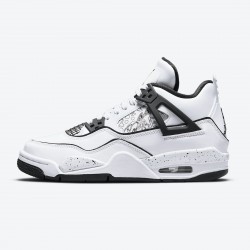 Air Jordan 4 GS "DIV" Black White Men Women AJ4 Shoes DC4101-100