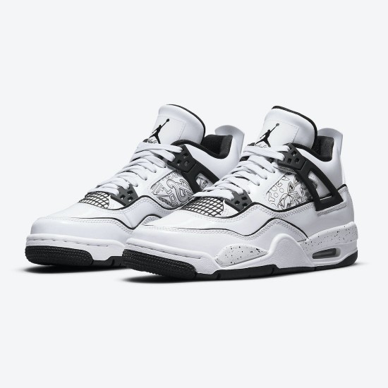 Air Jordan 4 GS DIV Black White Men Women AJ4 Shoes DC4101-100