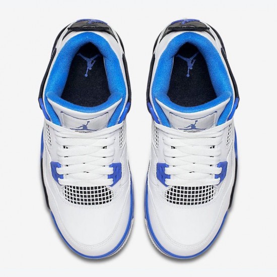 Air Jordan 4 Motorsports Blue White Men Women AJ4 Shoes 308497-117