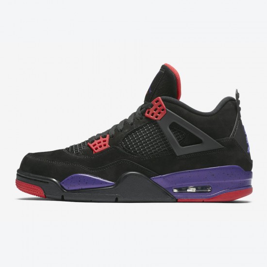 Air Jordan 4 Raptors Black Red Men Women AJ4 Shoes AQ3816-065