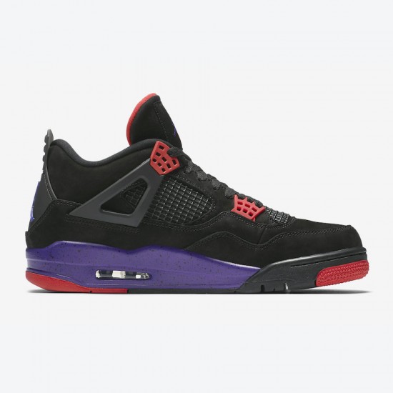Air Jordan 4 Raptors Black Red Men Women AJ4 Shoes AQ3816-065