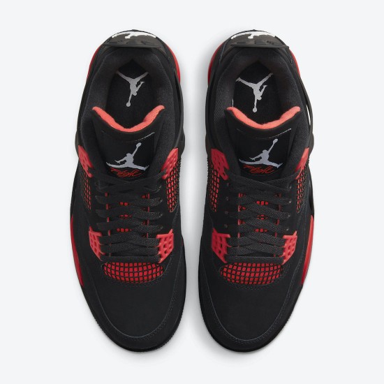 Air Jordan 4 Red Thunder Black Red Men Women AJ4 Shoes CT8527-016