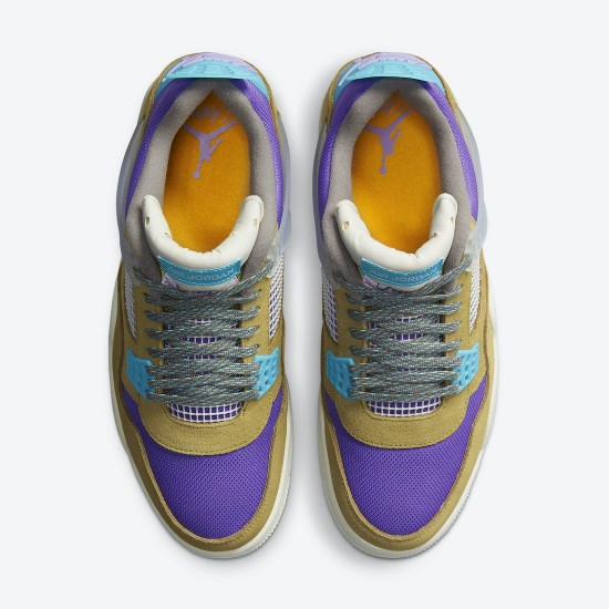 Union x Air Jordan 4 Desert Moss Turquoise Blue Men Women AJ4 Shoes DJ5718-300